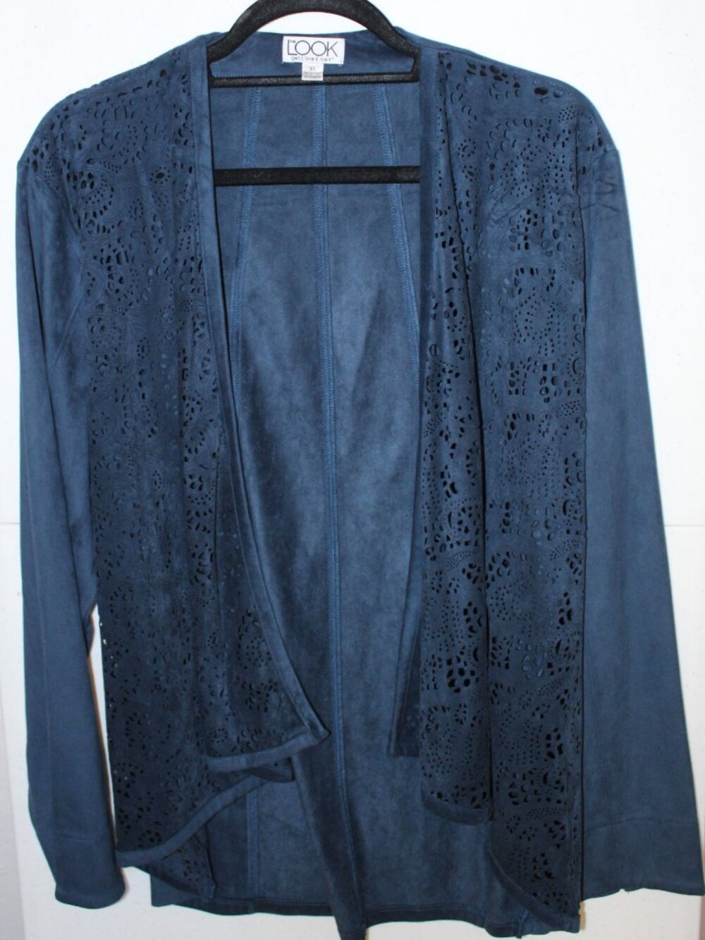 The Look Faux Suede Womens Size XL Long Sleeve Lightweight Jacket